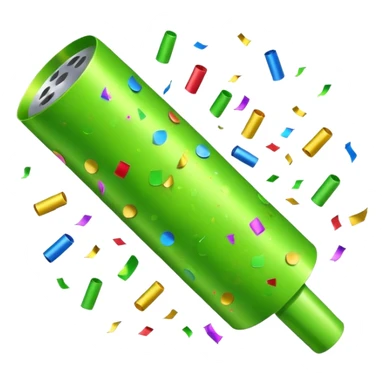 party popper lime green sticker