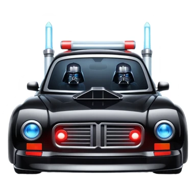 Haunted Darth Vader’s ice cube race car with light saber headlights sticker