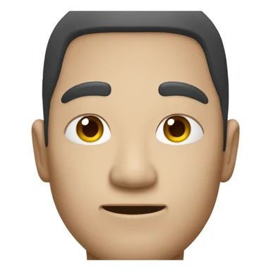 Make a Chinese man with his eyes closed sticker