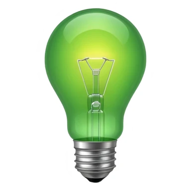 Green lightbulb sticker