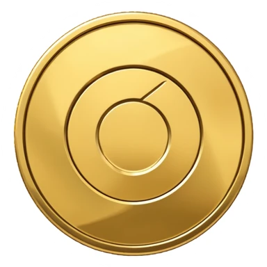 coin placed on its side at a 45-degree angle sticker