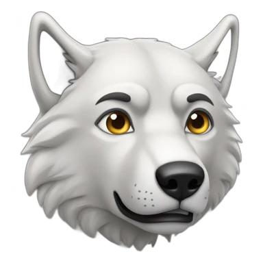 Un loup en colère sticker