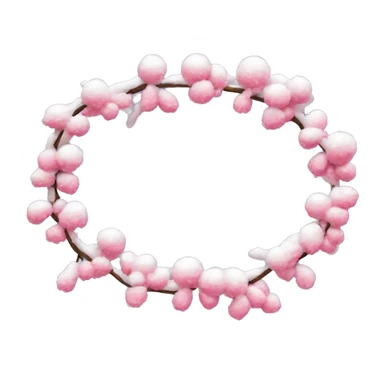 snow and pink garland sticker