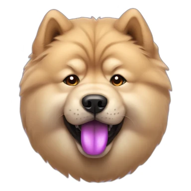 chow chow purple tongue sticker