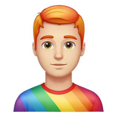 rainbow shirt man
 polish sticker