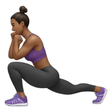 woman doing squat sticker