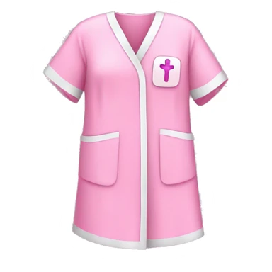 Pink hospital gown with glitter sticker