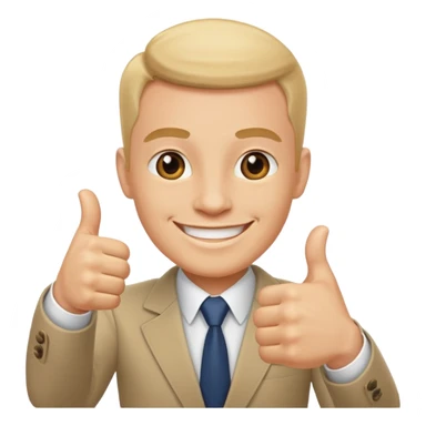 Boss with thumbs up sticker