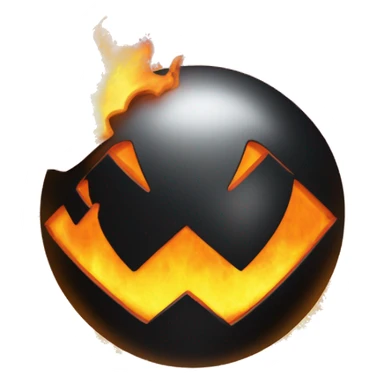 Un corazón negro con un fuego y bola de disco  sticker