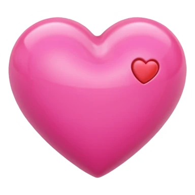 A heart that expresses a deep love for someone. With a pink style. And a 3d look sticker