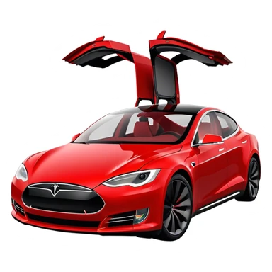 Tesla Model S - Tesla (Model Year: 2022) (Iconic colour: Red) sticker