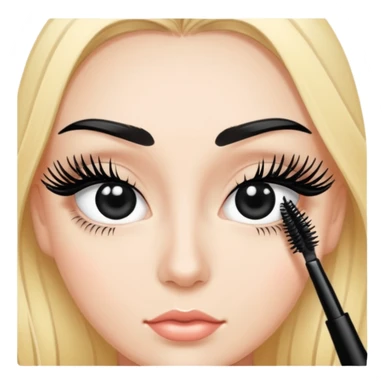 mascara apply on eyelash sticker