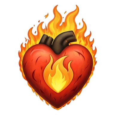 A black love hurt in black fire sticker