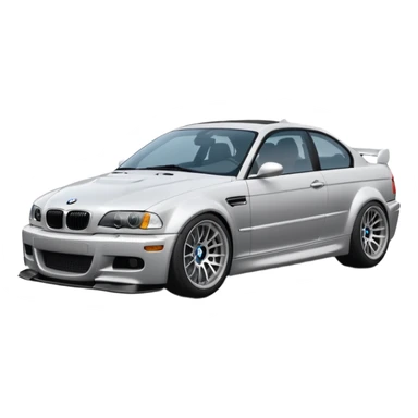 As the BMW M3 E46 drifts around a corner, a slight wisp of smoke should rise from its rear, and its wheels should appear at a certain angle to the turn. Merge the car with the road so it doesn't disappear sticker