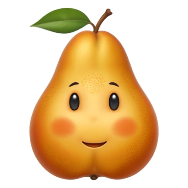 small golden-orange fruit with smooth slightly matte skin, rounded pear-like shape, shown whole and halved revealing juicy pale flesh with two to three glossy brown seeds inside, slight surface dimples suggesting ripeness, no leaves or extras, soft lighting, subtle shadows, emoji scale sticker