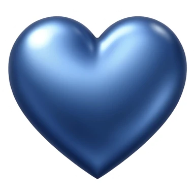 heart with a metallic indigo finish sticker