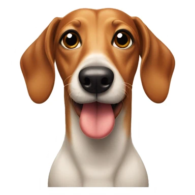 A sausage dog with mustache sticker