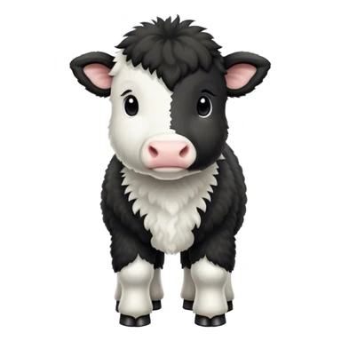 Belted Galloway calf sticker