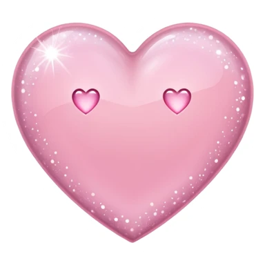 Light pink heart with sparkles  sticker