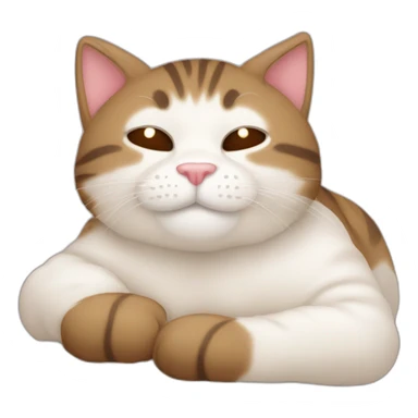 Gato durmiendo con un así de peluche sticker