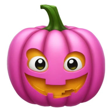 Pink Halloween pumpkin sticker