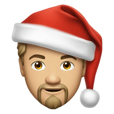 leonardo dicaprio with santa hat sticker