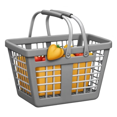 a modern shopping basket in a hardware store that looks like a bag sticker