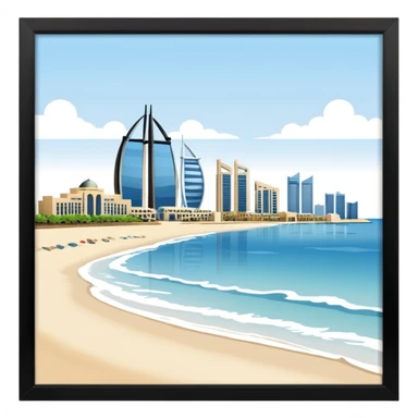 bahrain bay and four season in bahrain but from the beach/ocrean view sticker