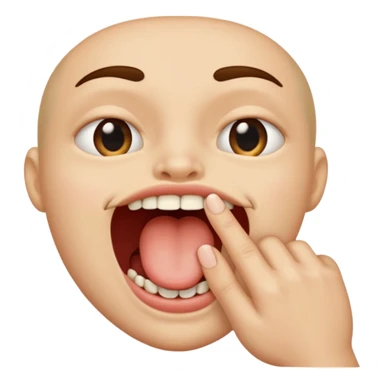 Una boca mordiendo el dedo sticker