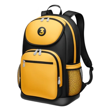 A special backpack with a separate compartment for the ball and sneakers sticker