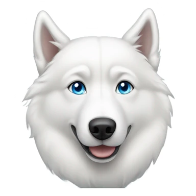 White husky with blue eyes sticker