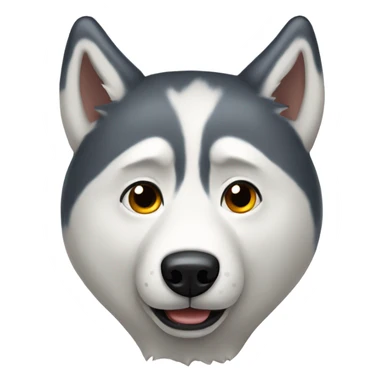 A white husky judgmental  sticker