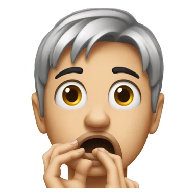 Nail biting nervous  sticker