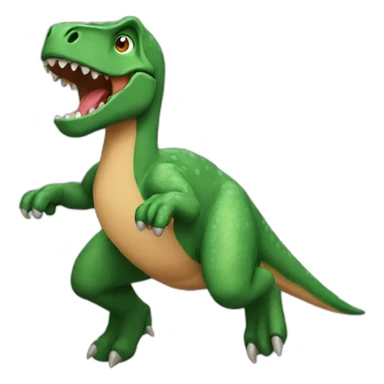 Dino jumping pixel art sticker