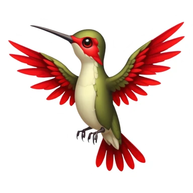 creppy demon like hummingbird with  creppy and very long wings  sticker