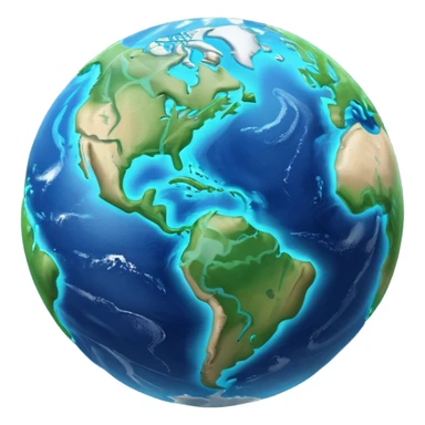 3d planet earth sticker