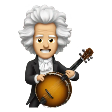 Beethoven explosion banjo sticker
