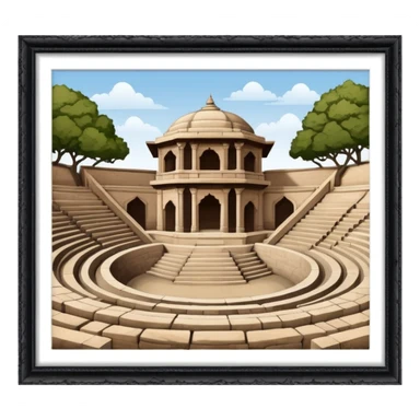 public amphitheater 16th century india sticker
