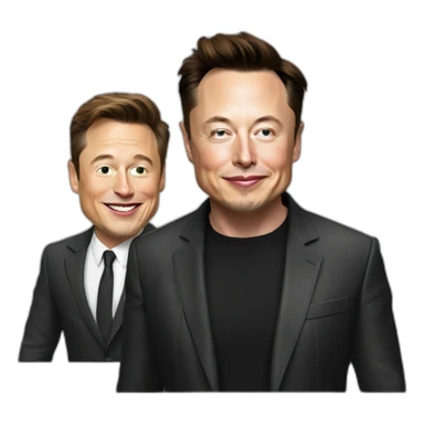 Elon musk with Dwayne Jonson sticker