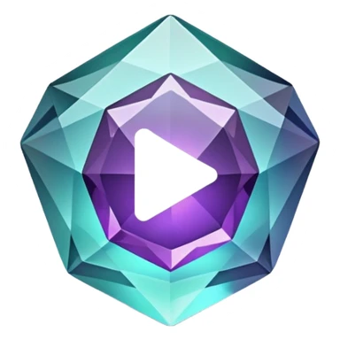 Alexandrite shaped Youtube play button sticker