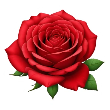 top view super realistic, single rose, no leaves sticker