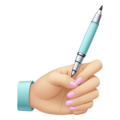pastel hand 
writes sticker