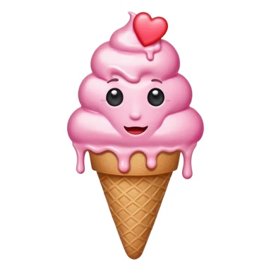 heart summer sun heat ice cream heart sticker