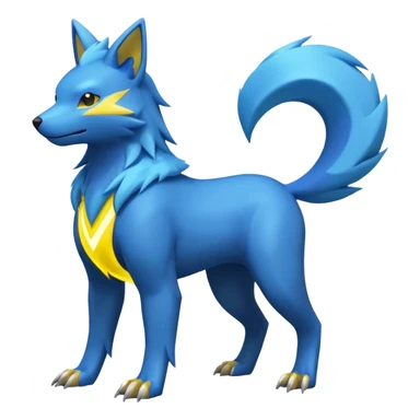 Manectric-Electrike-Yamper-Bolthund-Fakémon-hybrid-creature (full body)  sticker