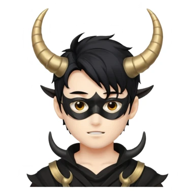 Masked anime boy whit horns sticker