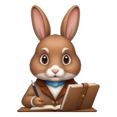 A rabbit soing Time-Intensive Manual Research sticker