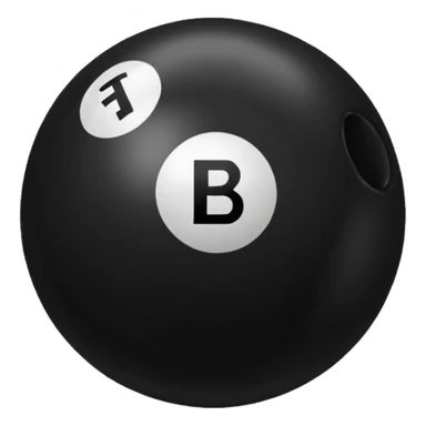 Black pull Ball with MB written on it sticker