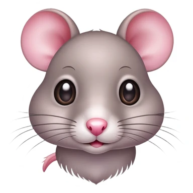 cute small rat with big eyes and whiskers sticker