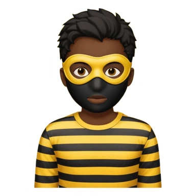 A Robber that just robes a baño that has yellow and black stripes sticker
