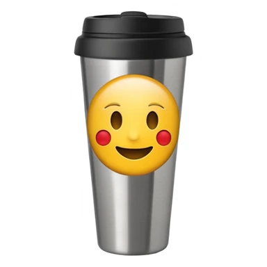travel mug, Negative : Emoji sticker